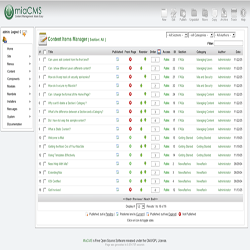 Admin Content Listing